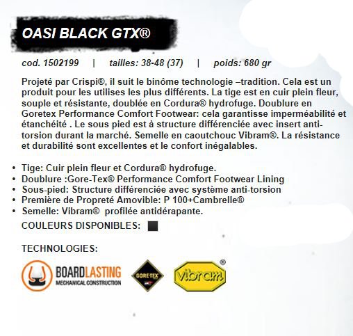 CRISPI OASI GTX NOIR T39