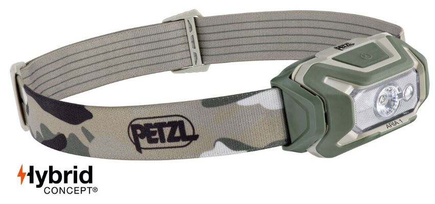 PETZL LAMPE ARIA 1 RGB (Hybrid) CAMO 350 Lu