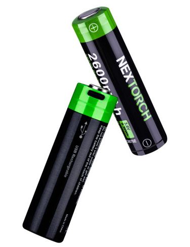 NEXTORCH BATTERY 18650 RECH. USB-C 2600 mAh